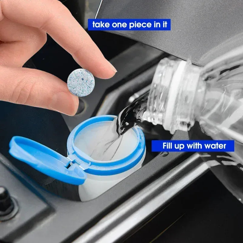 (Pack of 20) Water Dissolving Cleaning Tablets For Car Windshield Home and Outdoor Use