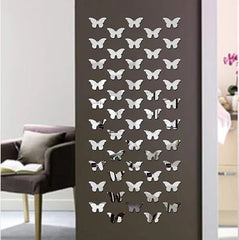 40 Butterfly Decorative 3D Acrylic Mirror for Wall