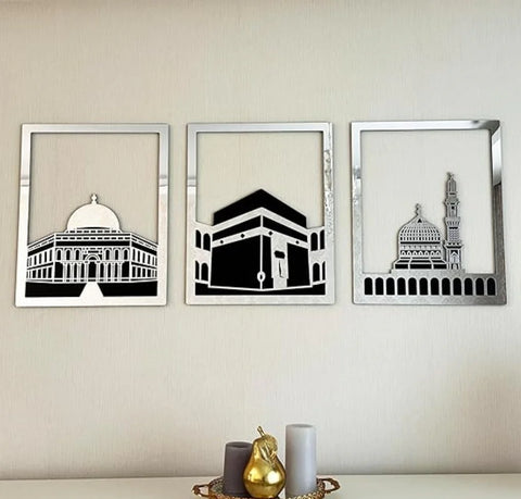 Masjid Al Aqsa, Masjid Al-Haram & Masjid An-Nabawi Islamic Wall Art