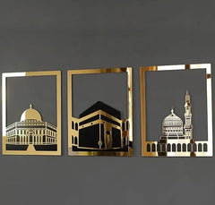 Masjid Al Aqsa, Masjid Al-Haram & Masjid An-Nabawi Islamic Wall Art